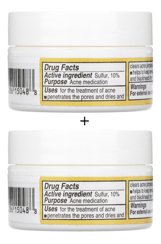 Acne Espinha Cravo Creme Rosto C/ Enxofre 2 Pote - Importada