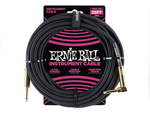 Cable De Plug 6.3mm En  L  Macho/macho Ernie Ball 7.62 Mts.,