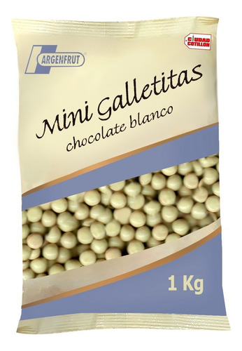 Cereales Cobertura Argenfrut Mini Galletitas Chocolate Blanco En Bolsa 1 kg
