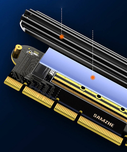 Adaptador Pci-e A M.2 Nvme M.2 64gbps Pci-e X16 4 X8