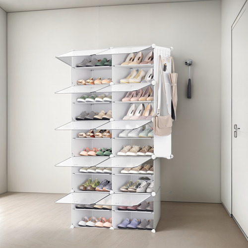Zapatero Modular De Plástico Blanco 10 Compartimentos