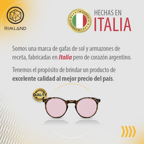 Imagen 5 de 10 de Anteojos Sol Lentes Sol Rimland Chula En Caja Importados