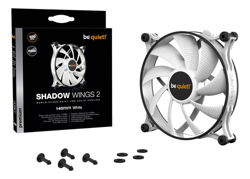 Be Quiet! Shadow Wings 2 Ventilador De Refrigeración Pwm De Bajo Ruido De 140 Mm | Blanco | Bl091