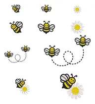 Comprar Matrices De Bordado Colección Abejitas - 5 Diseños X 2 Med