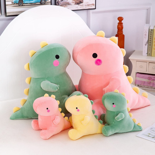 Peluche Dinosaurio Gordo Verde 8 Pulgadas Juguetes Suaves Color