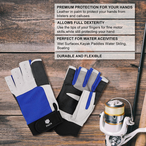 Guantes De Vela Fitst4 3/4 Dedos Agarre Deportes Acuáticos