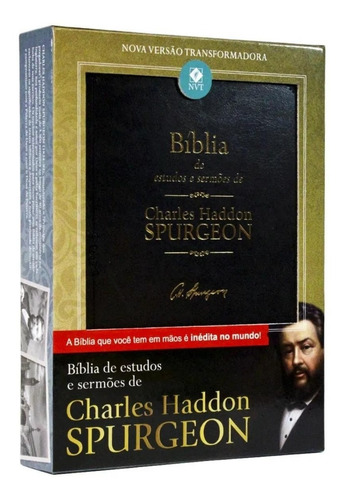 Imagem 1 de 9 de Biblia Charles Spurgeon De Estudos Nvt Letra Grande