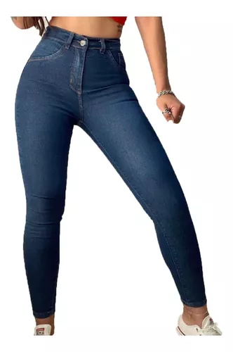 Pantalón Jean Mujer Elastizados Alto Chupín Calce Perfecto
