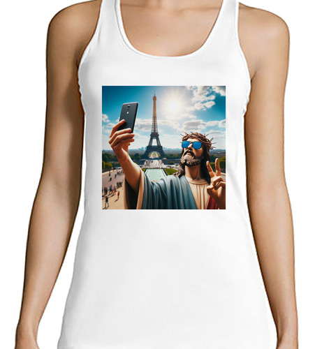 Musculosa Mujer Jesus Vacaciones Torre Eiffel Fotografia