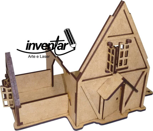 Imagem 4 de 10 de Casa Celeiro Fazenda Em Mdf 3 Mm Sem Pintura.
