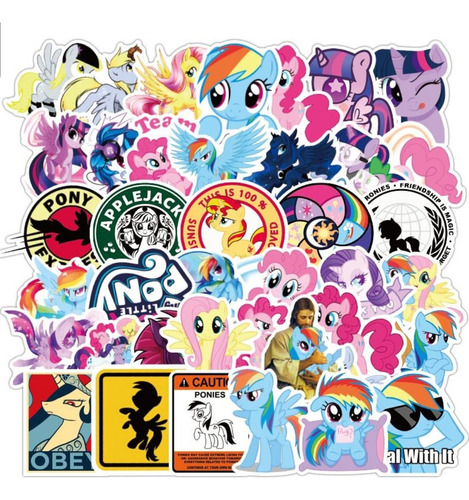 My Little Pony 50 Calcomanias Stickers De Pvc Contra Agua