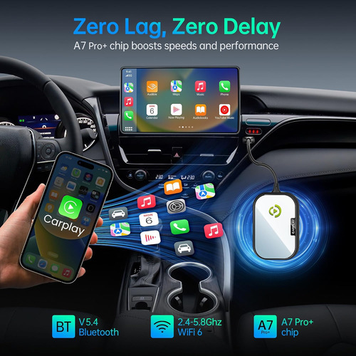 Adaptador Inalámbrico Carplay Para iPhone, Convierte Autos