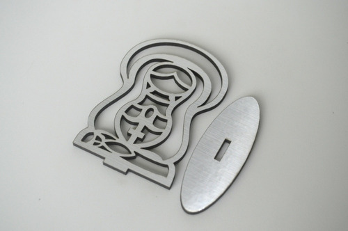 Imagen 2 de 2 de Figura Plateada Virgen Del Valle Mdf 3mm, Recuerdo Perfecto