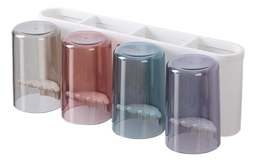 Toothbrush Holder Ecoco Four Cups With Squeezer