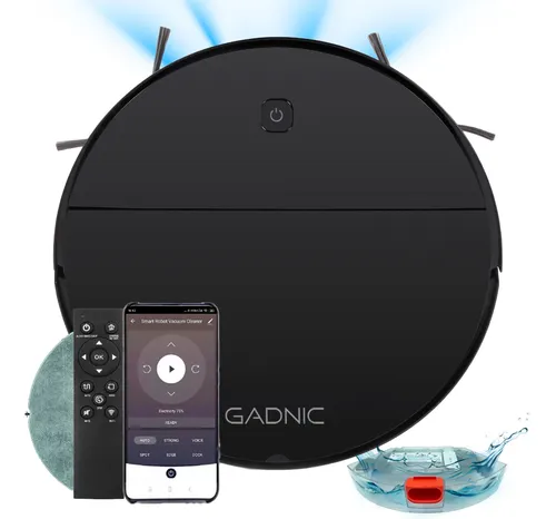Aspiradora Robot Gadnic 4 Modos Limpieza Sensor De Caídas