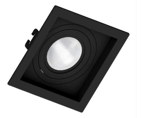 Spot Embutir Quadrado Recuado Par20 + Lampada Led 4,8w Save