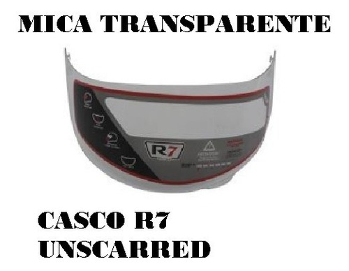 Mica Para Casco R7 Racing P/unscarred Iridium Arcoiris