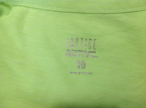 Playera De Manga Larga Para Niña 10t Justice Algodón V Neón