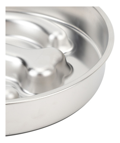 Comedero Para Comida Lenta Para Perros, Acero Inoxidable, 2