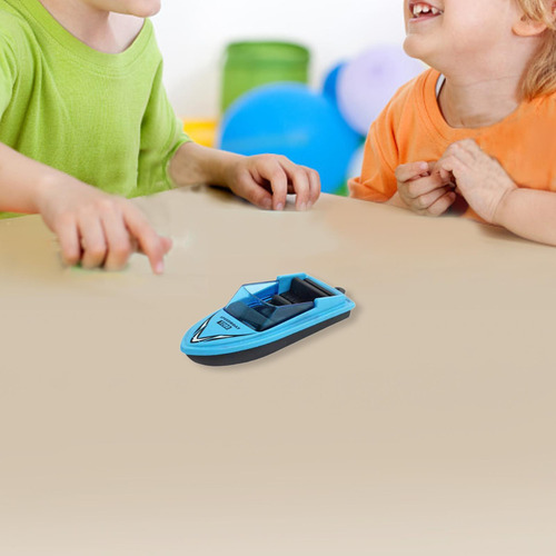 Mini Modelo De Lancha , Juguete Educativo De Lancha Azul