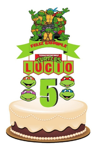 Las Tortugas Ninja Cake Topper Adorno Para Tortas 