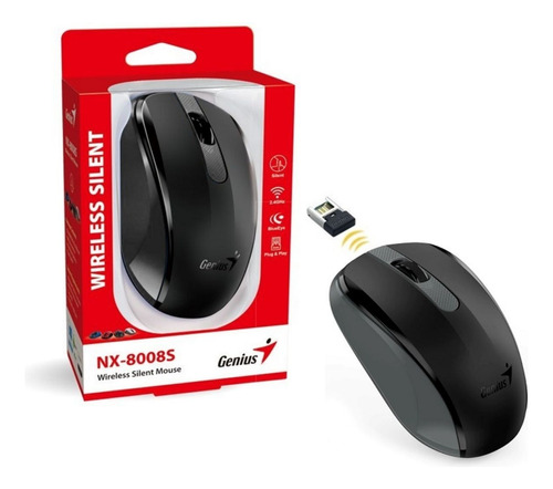 Mouse Inalambrico Genius Silent Negro - Nx-8008s