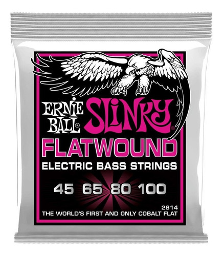 Encordado P/ Bajo Ernie Ball Flat 045-100 Lisas Eb2814 Cuota