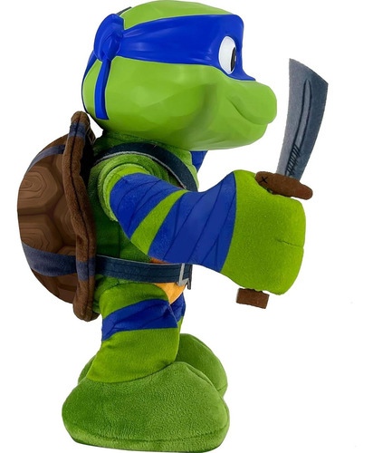 Peluche Tortugas Ninja Leonardo Mattel 27.94 Cm 20+ Sonidos