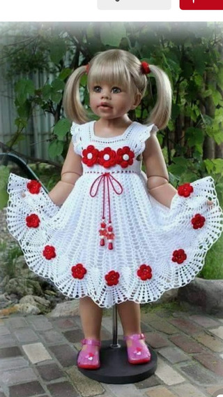 vestido de crochê para criança de 5 anos