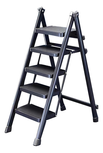 Zzv Escalera De 5 Escalones, Taburete Plegable Con Pedal Ant