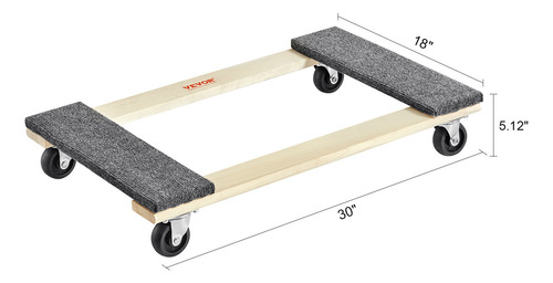 Vevor Carro De Plataforma Encajable 1 Pzs Capacidad 454 Kg