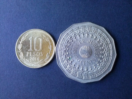 Moneda Australia 50 Cent Níquel 1977 Conmemorativa (c43)