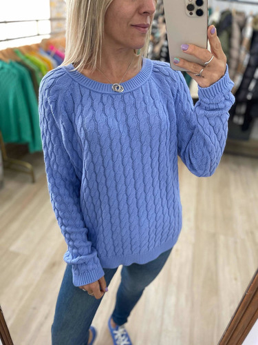 Sweater Trenzado Ancho Mujer The Big Shop