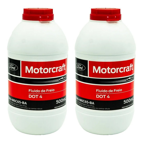 Kit 2 Frascos Fluido Freio Orig Motorcraft Dot4 Linha Ford