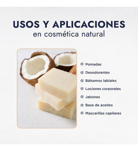 Imagen 6 de 10 de Aceite De Coco Extravigen Prensado Cosmetica Jabones 500 G