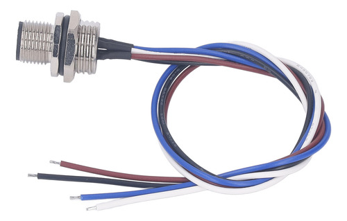 Cable De Enchufe M12 De 4 Pines Para Montaje En Panel, Toma