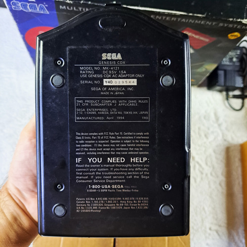 Console Sega Genesis Cdx Com Caixa Funcionando Tudo. Com 7 Jogos, Sendo 4 Cds E 3 Cartuchos. Mega Drive E Sega Cd. Leia A Descrição. Cinza