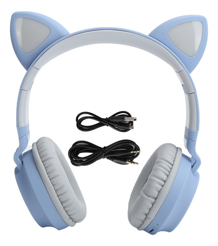 Auriculares Cat Ear Con Luz Led 3d, Inalámbricos, Bluetooth