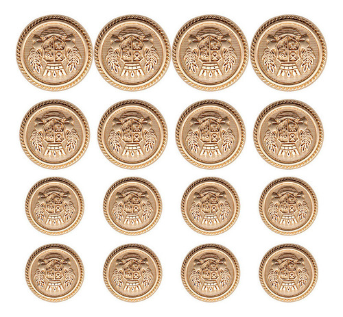 Botões De Metal Para Roupas Diy, 16 Peças
