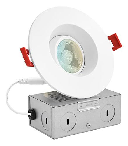 3 Inch Gimbal Adjustable Led Recessed Light With J-box,...