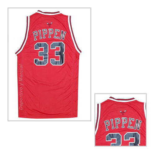 Imagen 2 de 7 de Camiseta Basquet Nba Chicago Bulls Scotti Pippen 33 Oficial
