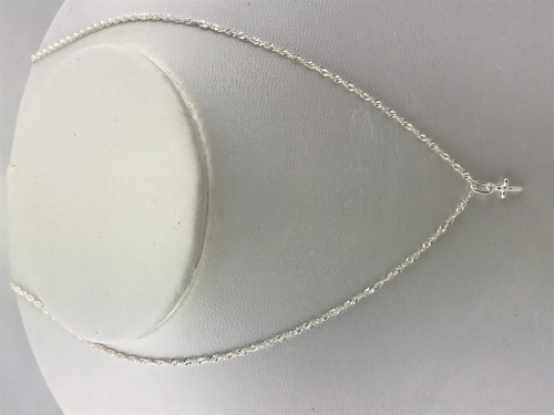 Imagem 3 de 5 de Corrente Brilhante 45cm + Pingente Cruz Mini Prata 925