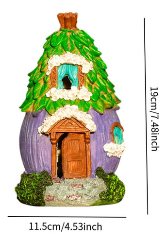 Ww Estatua De Casa En El , Figura De Jardín, Regalo Ideal