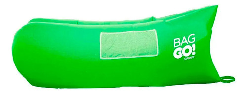 Sillon Cama Inflable Flotador Bag Go Spinit Puff Agente Ofic Color Verde