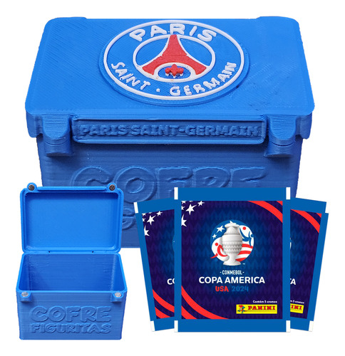 Porta Figuritas Psg + 3 Sobres Figuritas Copa América 2024