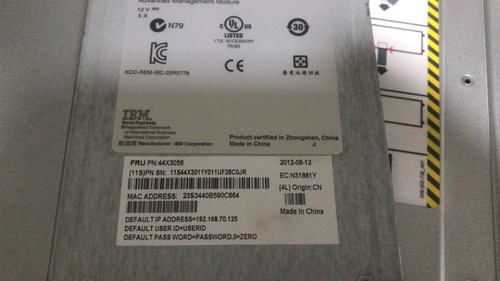 Ibm Bladecenter Advanced Management Module (amm) 44x3058 (Usado)