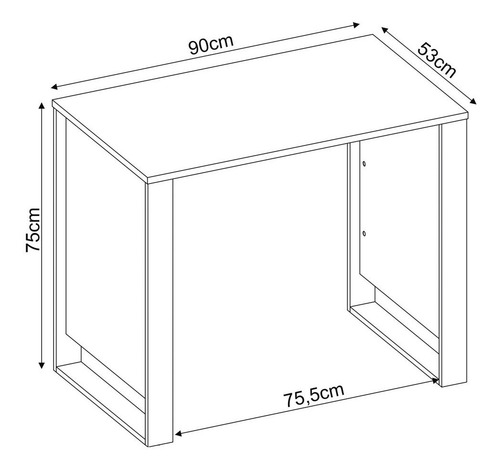 Mesa Para Computador Office Morada D02 Branco - Mpozenato