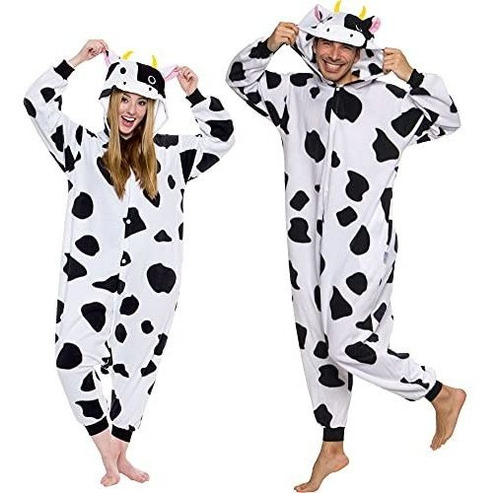 Felpa Una Pieza Vaca Animal Cosplay Traje Unisex Adulto...