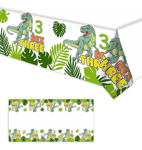 3 Rex Mantel 3 Años Con Diseño Tres Dinosaurios Para Niños Y