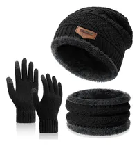 Comprar Gorro De Invierno Bufandas Circulares Juego De Guantes Con P